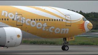 NokScoot Boeing 777-200ER HS-XBA Landing at NRT 34R