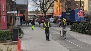 Locals criticise "dangerous" cycle lane - which stops in middle of pavement | SWNS