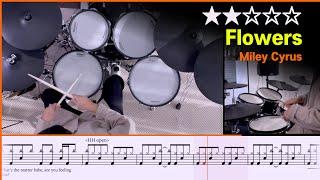 [Lv.02] Flowers - Miley Cyrus | Drum Cover with Sheet Music