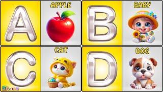 ABC Phonic Song - Toddler Learning Video Songs, A for Apple, Nursery Rhymes, Alphabet Song for kids