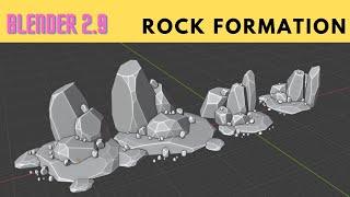 Simple Rock Formation!Blender 2.9.