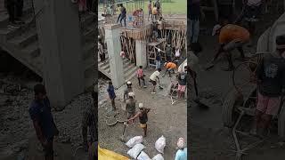 Slab casting work #construction #civilwork #work #shortsfeed #shorts #building #new #home #house #r