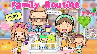 Miga World BIG FAMILY ROUTINE  |family ROLEPLAY| Miga town |tocaboca