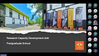 Information session Research Capacity Development RCD Unit RCD Writing Consultations