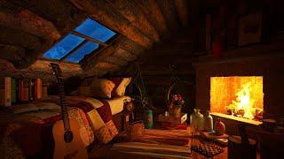 Sleep Better Tonight with Frosty Mountain Wind Sounds in a Cozy Winter Treehouse