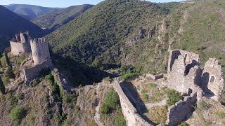 Chateau Lastours aerial filmography