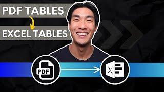 CONVERT PDF TABLES TO EXCEL TABLES