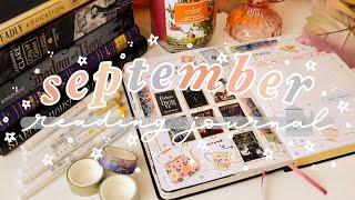 september reading journal setup + monthly tbr 🪷