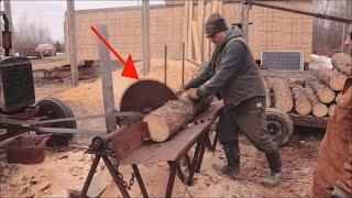 Our Favourite Way To Make Firewood...Cheap And Easy. Off Grid Homesteading.