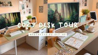 2024 Cozy Desk Tour┃Aesthetic Forest Inspired PC Set-up 