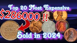 Top 20 Most Expensive Lincoln Cents Sold in 2024