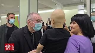 Cardinal Parolin's visit to Kyiv's Okhmatdyt Children's Hospital