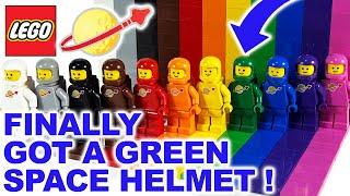 Green Classic Space Helmet is FINALLY here! - All 11 Lego Classic Spaceman colours