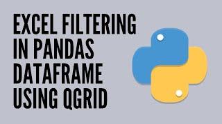 Excel Filtering in Pandas Dataframe using QGrid Library | Python