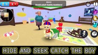 Hide and seek catch the boy gameplay where is he ? can you find him?