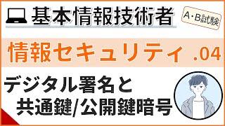 【A/B試験_情報セキュリティ】04.デジタル署名と暗号化| 基本情報技術者試験