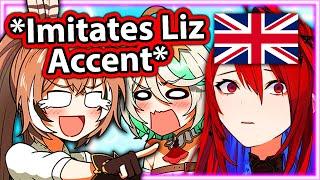 Mumei Making Fun of Liz Accent and Being a Menace to Cecilia 【Hololive】