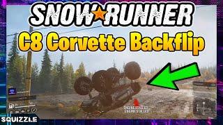 SnowRunner: C8 Corvette BACKFLIP!! (Console Mods)