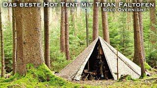 Das beste Hot Tent mit Titan Winnerwell  Faltofen für Bushcraft und Outdoor - Solo Overnight -