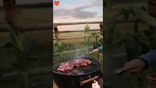 Rustic Barbecue Bliss: Country Living at Its Finest#farm #shorts #india #asmr