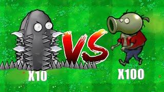 10 Random Plants VS 100 Football Imp, Who Will Win? PVZ Hybrid Challenge