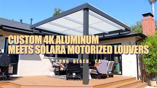 Elite LA Patios – 4K Aluminum Meets Solara Motorized Louvers