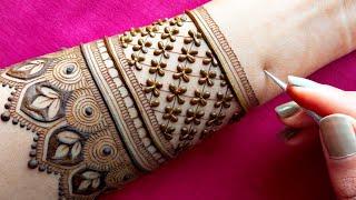 Beautiful Heavy Full Hand Bridal Mehndi Design || Front Hand  Mehndi Design || Bridal Mehndi Design