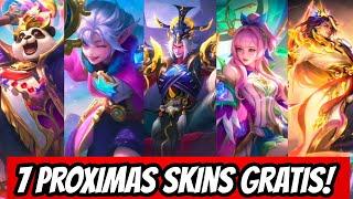 7 NUEVAS SKINS GRATIS!| NO OLVIDES RECLAMARLAS!| REVAMP KIMMY| MOBILE LEGENDS ESPAÑOL