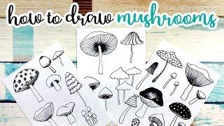 How to Draw Mushrooms - Doodle with me!