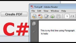 C# Tutorial 42: iTextSharp : How to create PDF file in C#