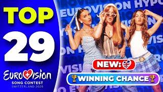 Eurovision 2025 | Top 29 - By Current Winning Chance  - NEW: