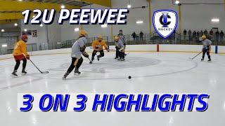 3 on 3 Hockey Highlights | 12u Peewee