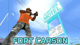 What city was the reference for Fort Carson. The influence of the Barstow on the GTA San Andreas map