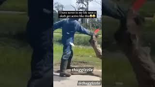 Man Attemps To Help A Sloth Get Out Of The Streets Until This Happens.......