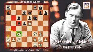 Greatest Chess Positional Play! Alekhine vs. Euwe Nottingham 1936