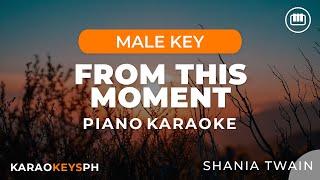 From This Moment - Shania Twain (Male Key - Piano Karaoke)