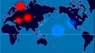 A Time-Lapse Map of Every Nuclear Explosion Since 1945 - by  Isao Hashimoto