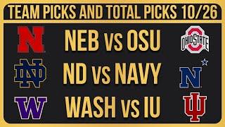 FREE College Football Picks Today 10/26/24 NCAAF Week 9 Betting Picks and Predictions