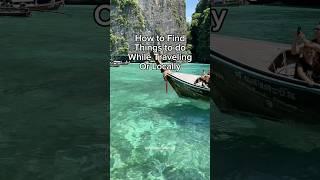 How to Find Things to do While Traveling or Locally #travelshorts #traveltips