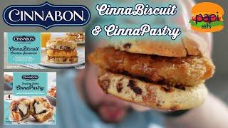 Cinnabon Breakfast Creations: CinnaBiscuit Chicken Sandwich & Frosting Filled CinnaPastry - Review