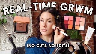 get ready with me in real-time: no cuts, no edits (super relaxing and chill vibes)