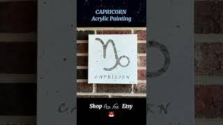 Capricorn Acrylic Painting by Ann Fox LLC