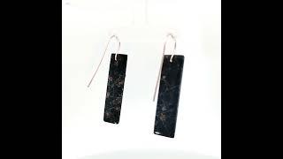 0245 Red Snowflake Obsidian Earrings on RG video