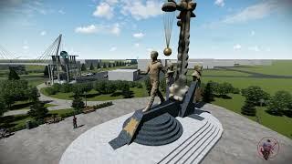 Эскиз концепция установки памятника Ю А Гагарина