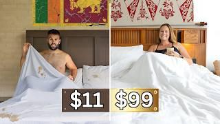 CHEAP VS LUXURY Hotel in Sri Lanka