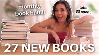 another monthly book haul: how many books i bought + how much $$ i spent TOTAL on BOOKS 