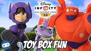 Hiro Baymax and Randy Disney Infinity 3.0 Toy Box Fun Gameplay