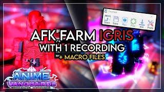 How To AFK Farm Igris/Double Dungeon Act 3 (+ Macro file) | Anime Vanguards