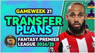 MY FPL GAMEWEEK 21 TRANSFER PLANS | GW21 TEAM SELECTION  | Fantasy Premier League Tips 2024/25