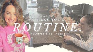 TYPICAL DAILY HOMESCHOOL ROUTINE||HOW I HOMESCHOOL 4 KIDS EFFICIENTLY